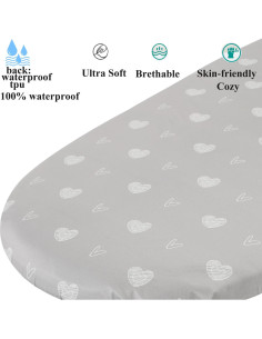 Sábanas Impermeables para Cuna Fadacudan 2 Piezas Jersey Suave 2