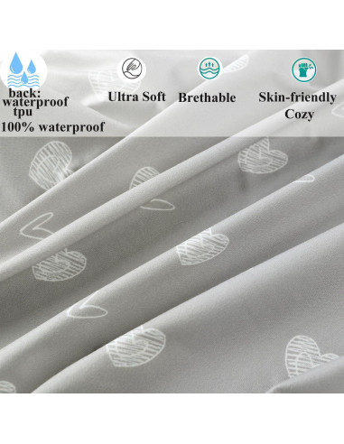 Sábanas Impermeables para Cuna Fadacudan 2 Piezas Jersey Suave