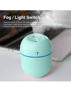 Mini Humidificador Ultrasónico MKent 220ML USB con Luz LED 2