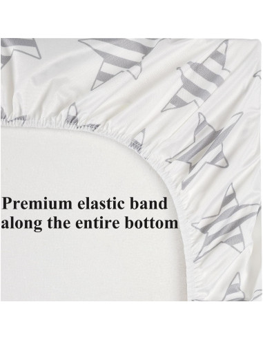 Sábanas Impermeables para Cuna Fadacudan 2 Piezas Jersey Suave