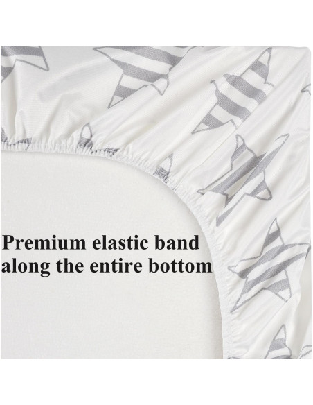 Sábanas Impermeables para Cuna Fadacudan 2 Piezas Jersey Suave