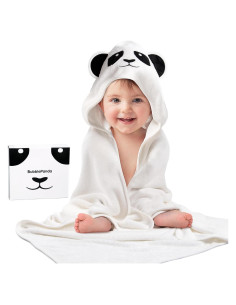 Toalla con Capucha BubblePanda para Bebés 76x76 cm Suave y Absorbente