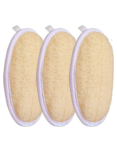 Esponja Exfoliante Natural de Lufa Jaunty - Paquete de 3 Piezas