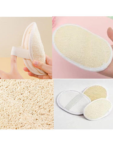 Esponja Exfoliante Natural de Lufa Jaunty - Paquete de 3 Piezas