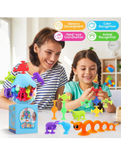 30 Juguetes de Baño Auvitaya para Bebés y Niños 3-8 Años 2