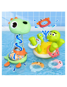Juguete de Baño Interactivo iPlay, iLearn Tortuga y Dinosaurio