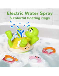 Juguete de Baño Interactivo iPlay, iLearn Tortuga y Dinosaurio 2
