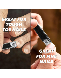 Juego de Cortauñas Antideslizante Giovanni Bresciani 2 Piezas 2