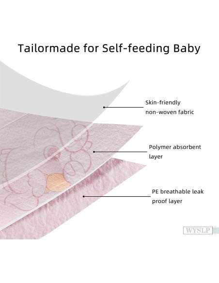 Baberos Desechables para Bebés Sirena 25pcs Impermeables