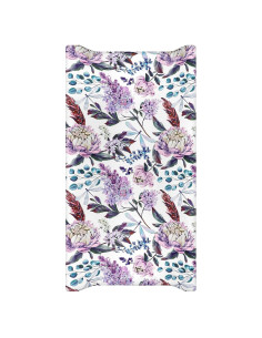 Funda de Cambiador HNHUAMING Floral Morado 81x41 cm Microfibra