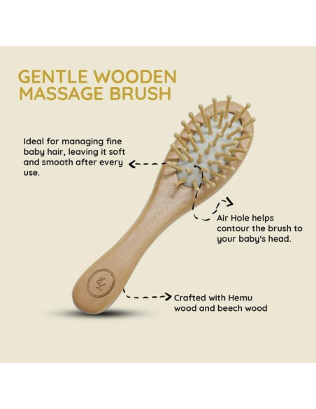 Juego de Cepillos de Madera para Bebés Everything Littles - 3 Piezas