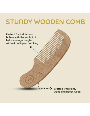 Juego de Cepillos de Madera para Bebés Everything Littles - 3 Piezas