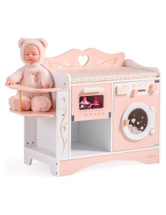 Cuna de Muñeca ROBUD Rosa con Asiento y Esterilizador