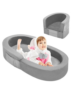 Cama de Viaje 2-en-1 QUCHI para Niños Pequeños - Plegable y Portátil