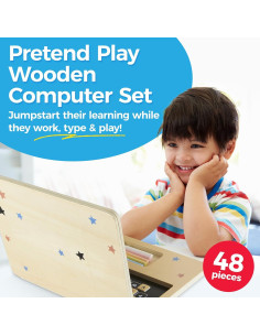 Juego de Simulación de Computadora de Madera Amusty - 41 Teclas Magnéticas 2