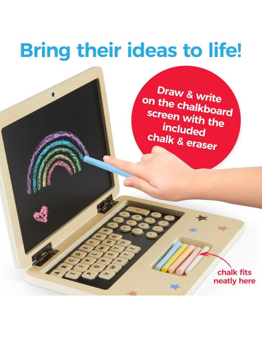 Juego de Simulación de Computadora de Madera Amusty - 41 Teclas Magnéticas