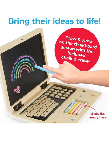 Juego de Simulación de Computadora de Madera Amusty - 41 Teclas Magnéticas