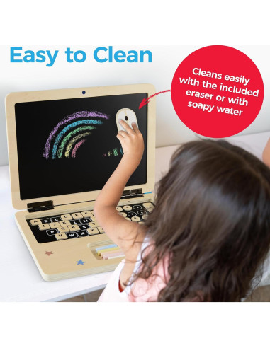 Juego de Simulación de Computadora de Madera Amusty - 41 Teclas Magnéticas