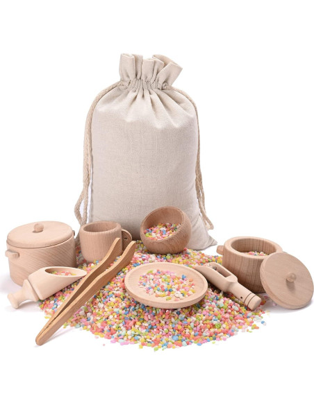 Caja Sensorial Montessori de Madera para Niños 36 meses+