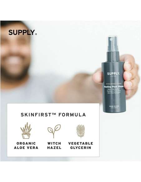 After Shave Sin Alcohol Supply 59 ml Sándalo y Cedro Piel Sensible