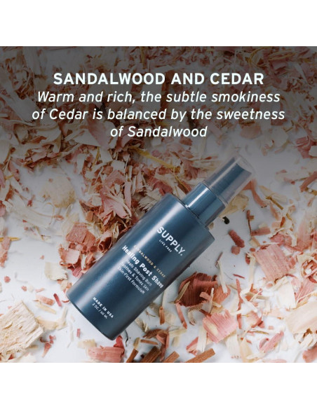 After Shave Sin Alcohol Supply 59 ml Sándalo y Cedro Piel Sensible