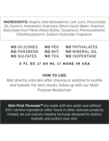 After Shave Sin Alcohol Supply 59 ml Sándalo y Cedro Piel Sensible