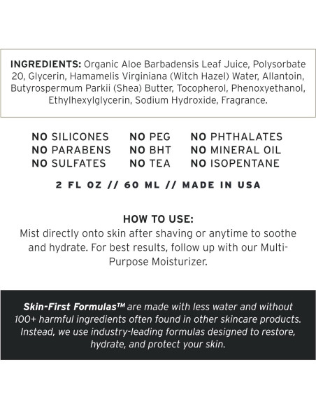 After Shave Sin Alcohol Supply 59 ml Sándalo y Cedro Piel Sensible