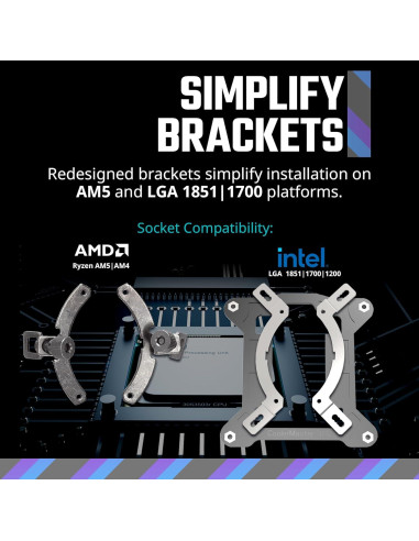 Cooler Master MasterLiquid 360 Core II Blanco AIO Enfriador CPU