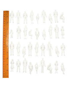 50 Figuras Miniatura Arquitectónicas 1:30 CWBPING Blancas 2