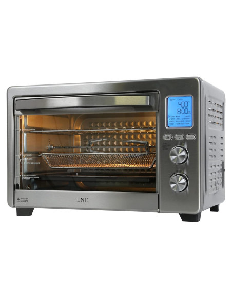 Horno de Aire LNC 34QT 1750W 12-en-1 Acero Inoxidable Plata