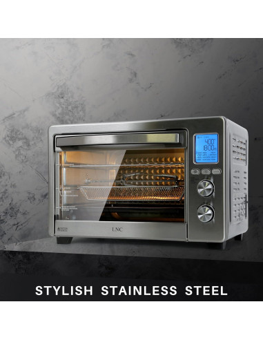 Horno de Aire LNC 34QT 1750W 12-en-1 Acero Inoxidable Plata