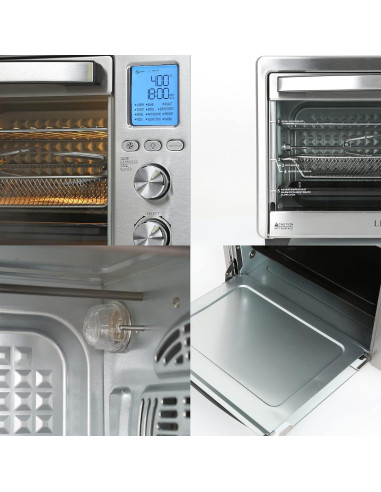 Horno de Aire LNC 34QT 1750W 12-en-1 Acero Inoxidable Plata