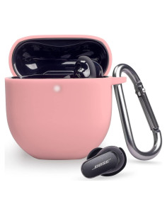 Funda de Silicona Rosa para Bose QuietComfort Earbuds II 2022