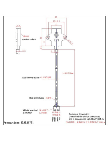 Sensor de Nivel de Líquido Capacitivo HJJS CLS03 - Paquete de 2