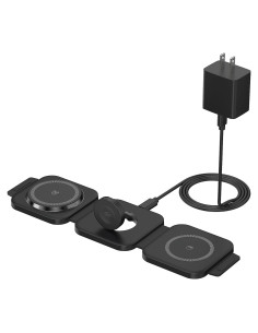 Cargador Inalámbrico 3 en 1 Asooaek para iPhone y Apple Watch