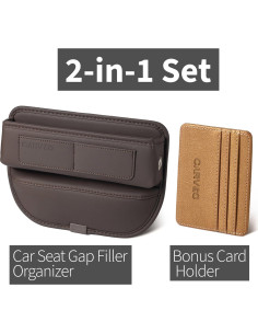 Organizador de Asiento de Coche CARVEO Marrón PU Compacto 2