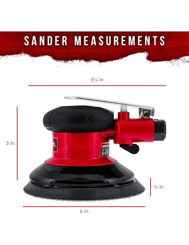 Lijadora de Palma Neumática TCP Global 6" Doble Acción