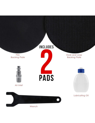 Lijadora de Palma Neumática TCP Global 6" Doble Acción