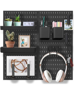Organizador de Pared Pegboard EVDBOBO - 25 Accesorios Blancos 2