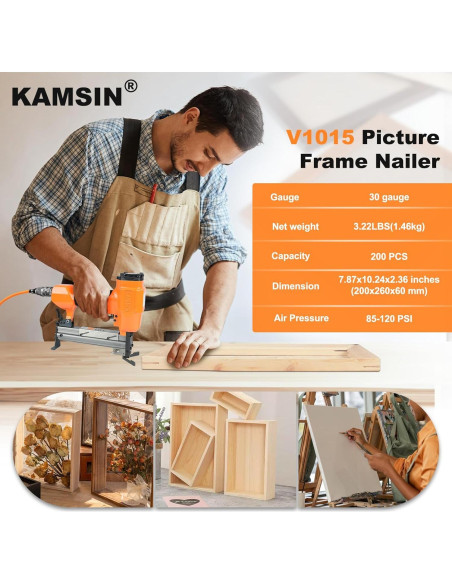 Clavadora Neumática KAMSIN V1015 para Marcos de Fotos