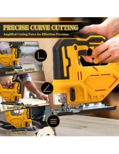 Sierra de calar inalámbrica Dewalt 20V 400W 2700RPM con 6 hojas 2