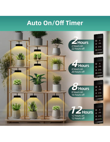 Luces de Crecimiento LED Dotoya con Ventilador y Temporizador