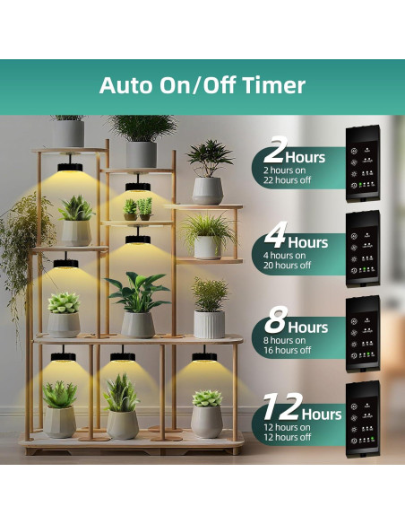 Luces de Crecimiento LED Dotoya con Ventilador y Temporizador