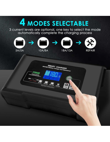 Cargador Inteligente de Batería 36V 48V Club Car Cuscos