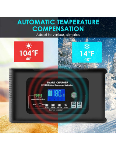 Cargador Inteligente de Batería 36V 48V Club Car Cuscos
