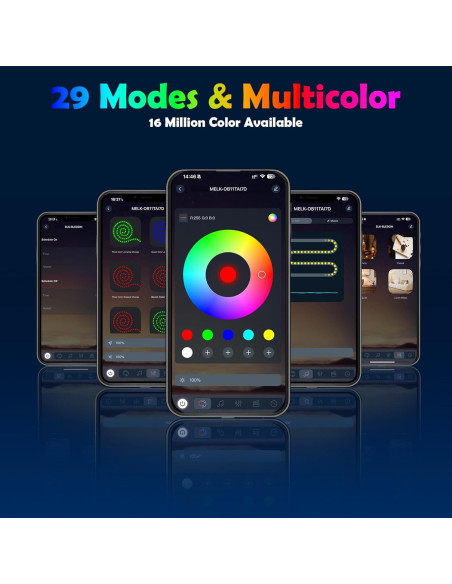 Luces LED interiores para coche Latamil FWD2 RGB 2 en 1