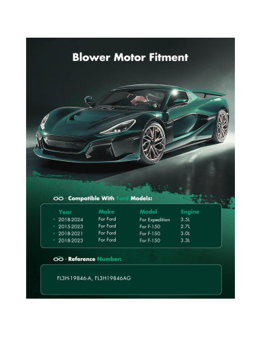 Motor de Soplador SCITOO para Ford y Lincoln 2018-2024