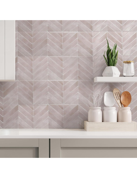 Azulejos Peel and Stick Smart Tiles 5 Hojas 29x21 cm Rosa Viby