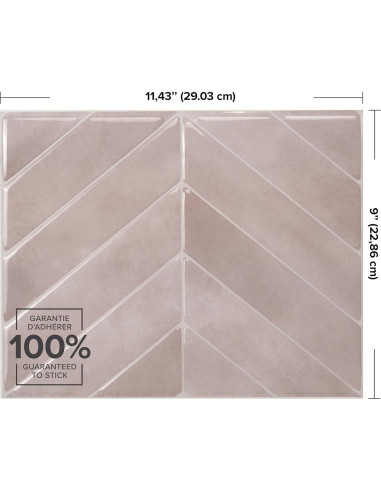 Azulejos Peel and Stick Smart Tiles 5 Hojas 29x21 cm Rosa Viby