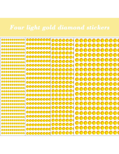 Stickers de Rhinestone Autoadhesivos Jacnkb - 1799 Piezas 3-6mm
